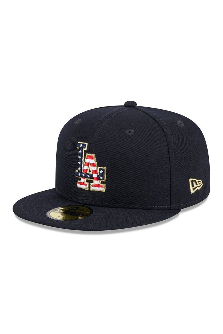 Men's New Era  Navy Los Angeles Dodgers 2023 Fourth of July 59FIFTY Fitted Hat, Alternate, color, Navy