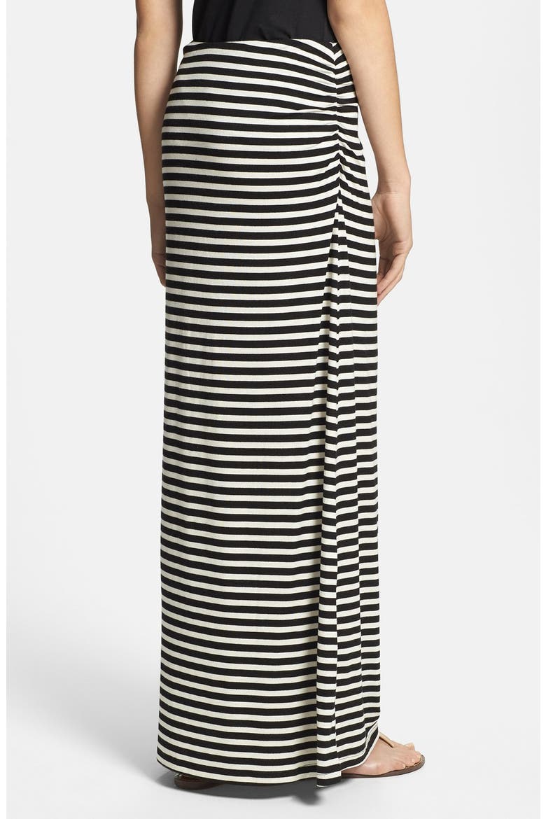 Caslon Convertible Maxi Skirt, Alternate, color, BLACK/ WHITE STRIPE