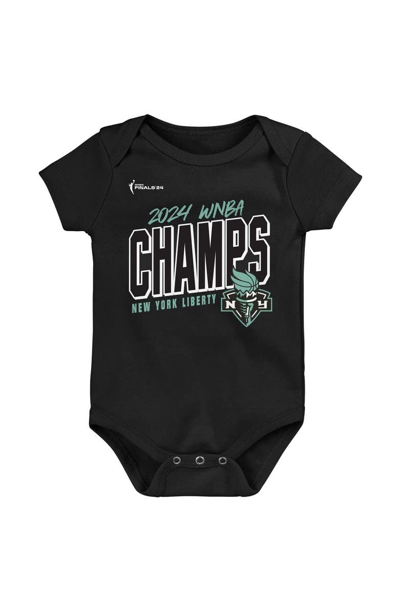 Outerstuff Newborn Black New York Liberty 2024 WNBA Finals Champions Roster Bodysuit, Alternate, color, 