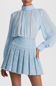 Alice + Olivia Gertrude Mock Neck Top