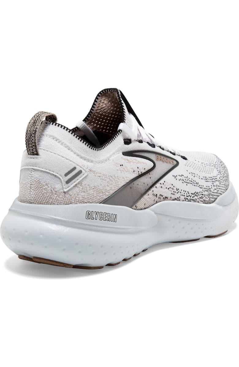 Brooks Glycerin StealthFit 21 Running Shoe, Alternate, color, White/Grey/Black