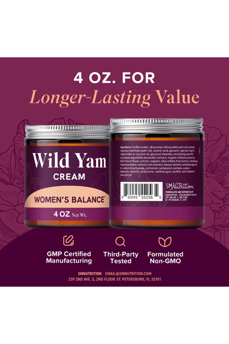 Wild Yam Cream, 4oz, Alternate, color, No Color