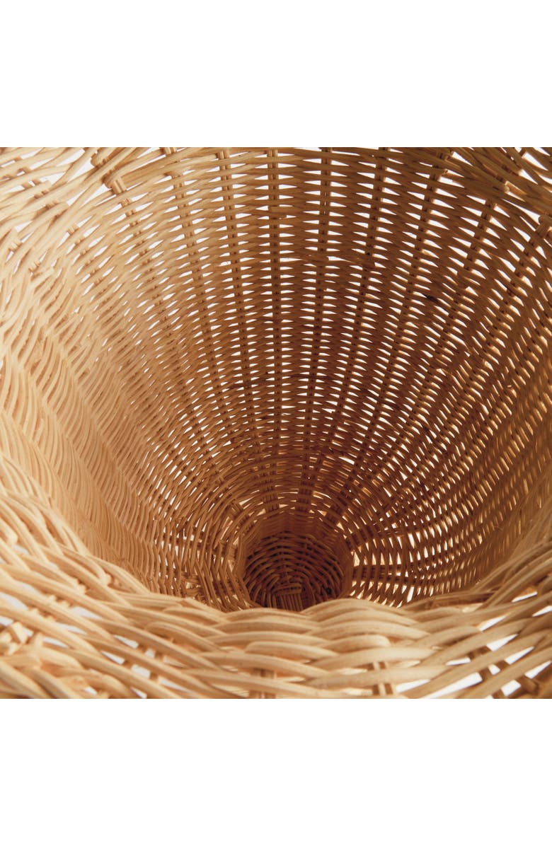 Napa Home & Garden Myra Rattan Scalloped Edge Footed Urn - Natural Rattan Decor, Alternate, color, Brown