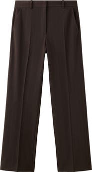 MANGO Pinstripe Straight Leg Pants