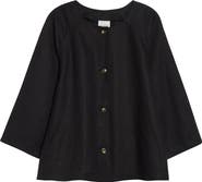 POSSE Olivia Flare Linen Button-Up Top