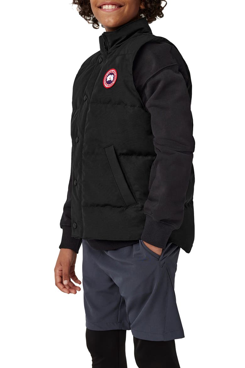 Kids' Vanier Down Vest, Alternate, color, BLACK - NOIR