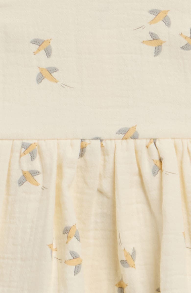 QUINCY MAE Skirted Organic Cotton Romper, Alternate, color, Ivory