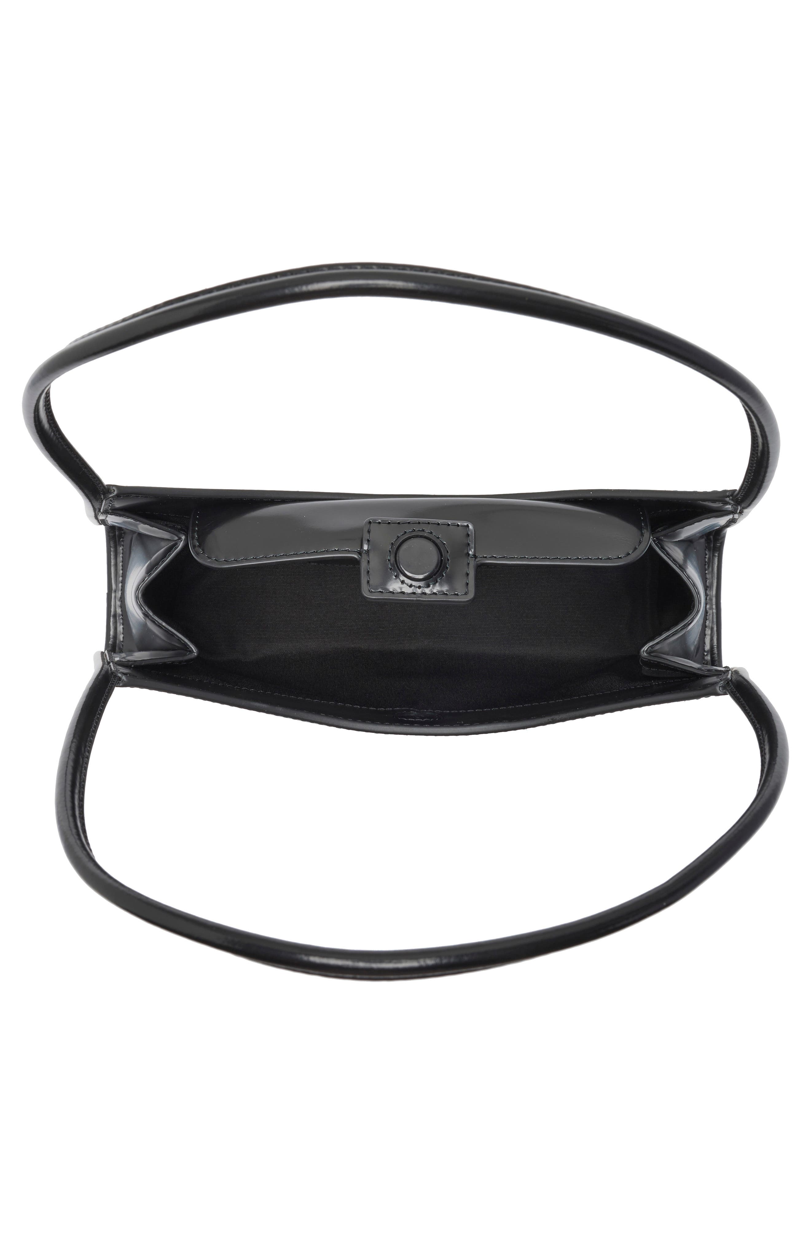 The Claw Clip Shoulder Bag, Alternate, color, BLACK