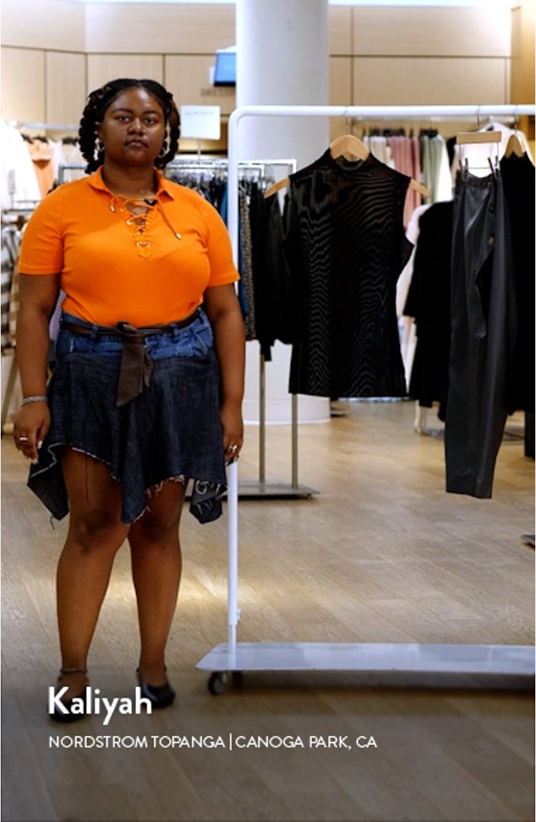 Funnel Neck Sheer Mesh Top, sales video thumbnail