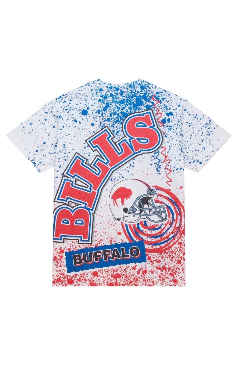 Mitchell & Ness Men's Mitchell & Ness White Buffalo Bills Team Burst Sublimated T-Shirt, Alternate, color, White