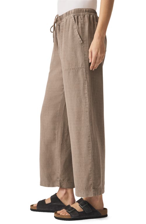 Splendid Angie Cropped Wide Leg Pants In Brown Sugar