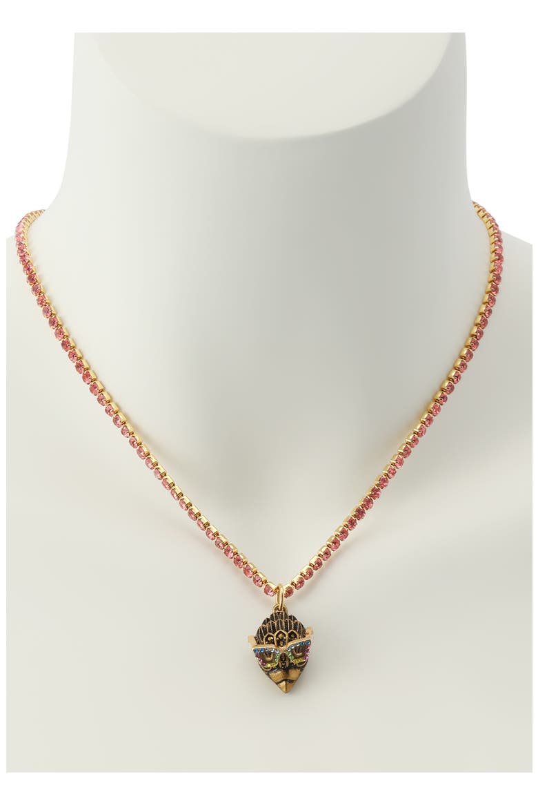 Sunglass Eagle Pendant Necklace, Alternate, color, PINK