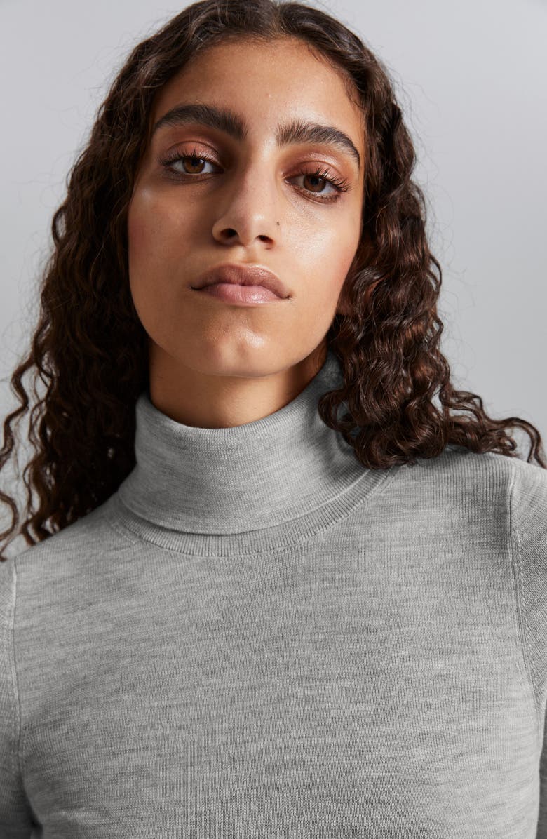 & Other Stories Wool Turtleneck, Alternate, color, Grey Melange