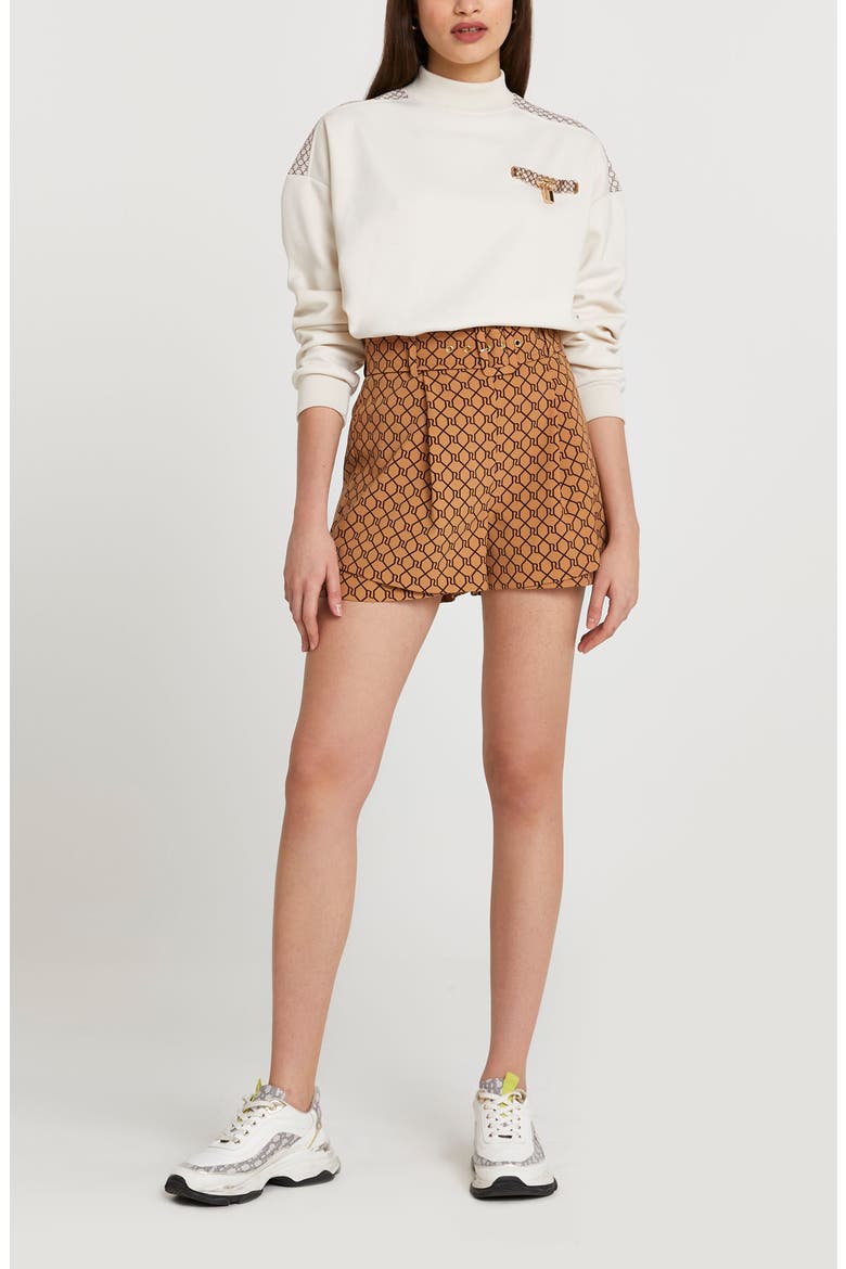Monogram Belted Shorts, Alternate, color, BROWN MONOGRAM