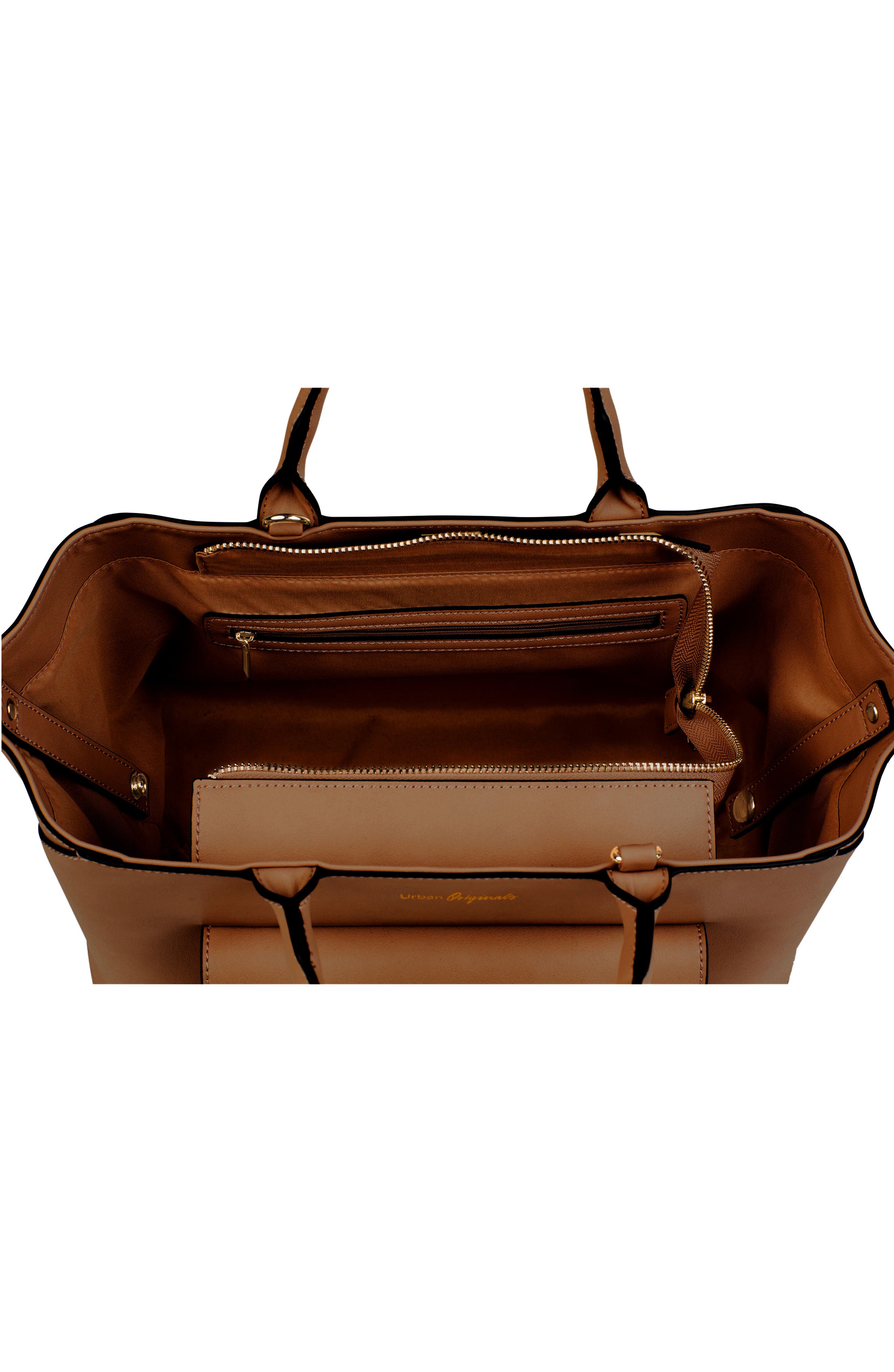 Transform Vegan Leather Satchel, Alternate, color, CAMEL