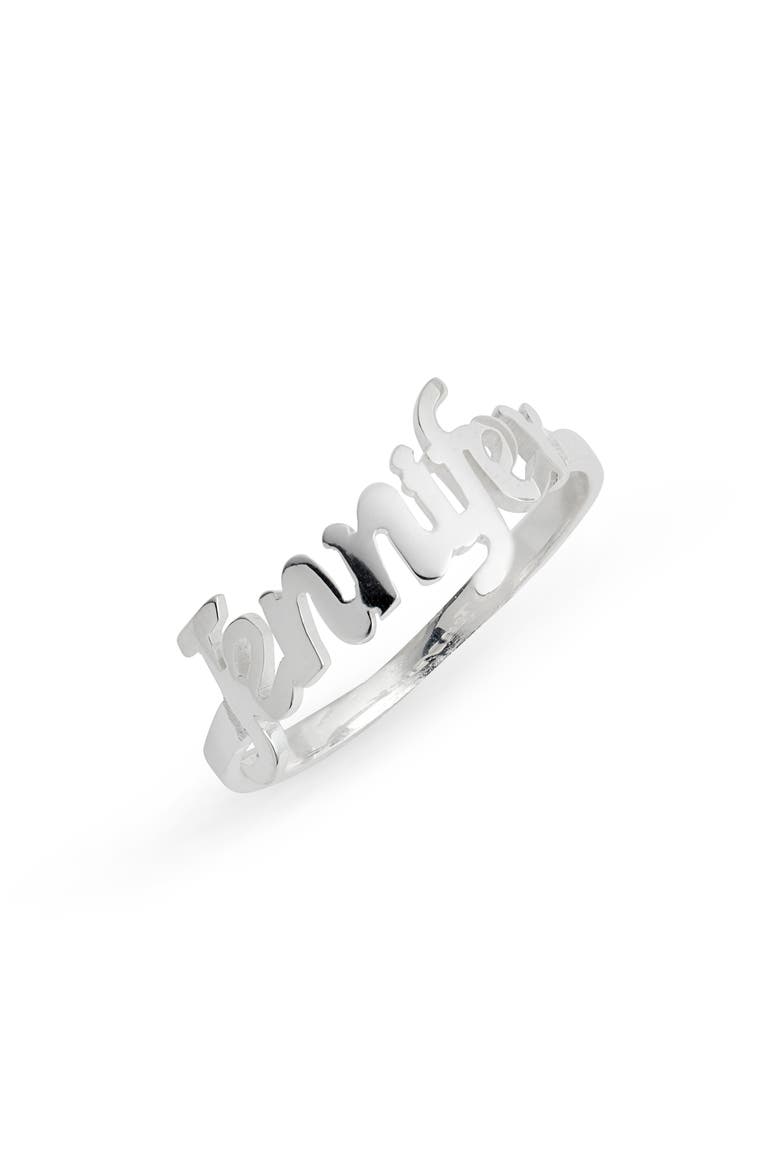 Argento Vivo Personalized Sterling Silver Ring, Main, color, SILVER