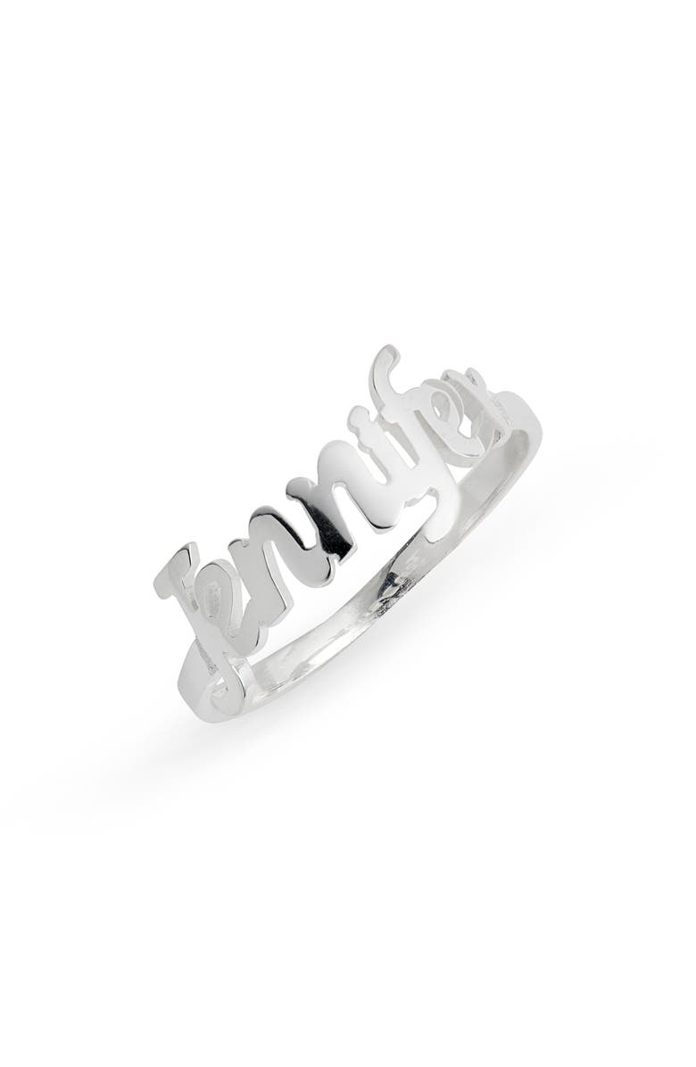 Argento Vivo Sterling Silver Argento Vivo Personalized Sterling Silver Ring, Main, color,