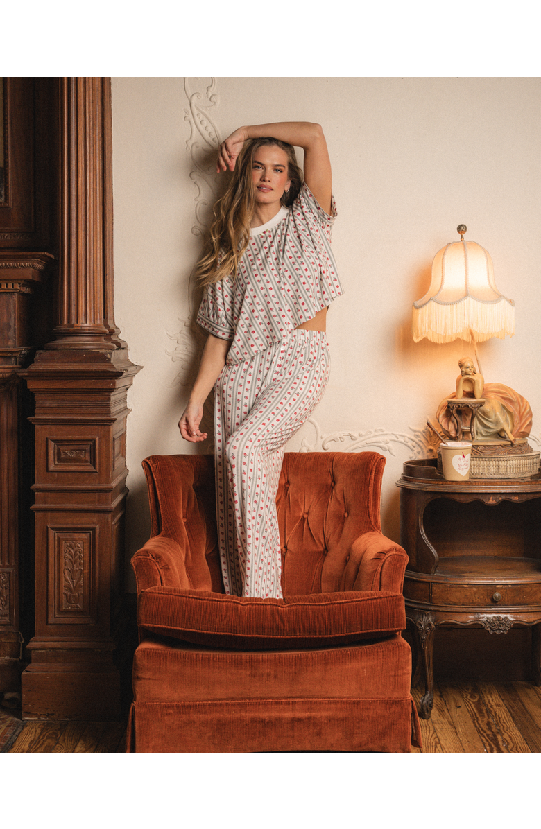 WeWoreWhat Sleep Boxer Pant, Alternate, color, Ivory Multi