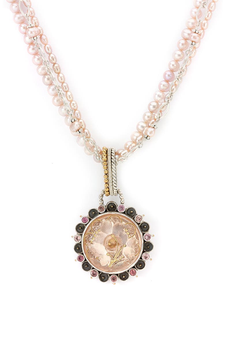 'Carmine' Necklace, Main, color, PINK