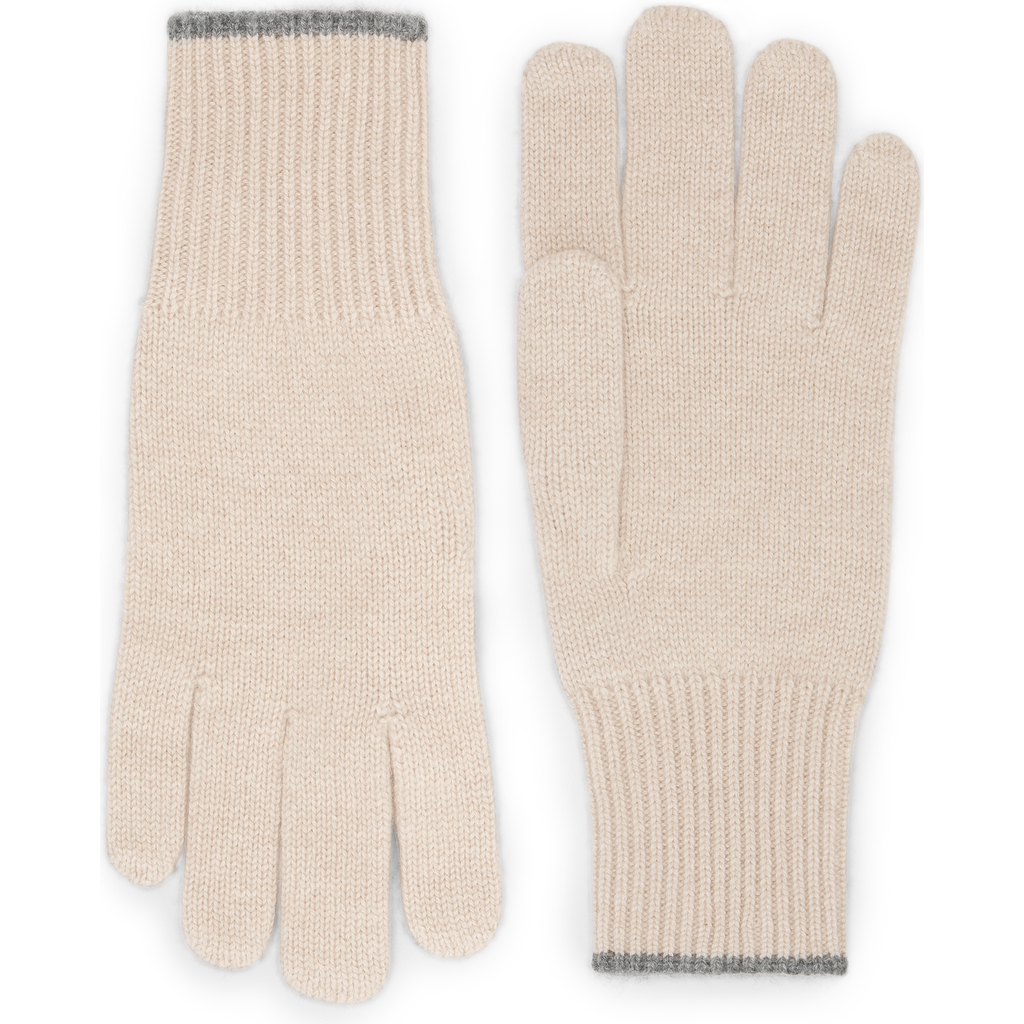 Brunello Cucinelli Cashmere Gloves In White