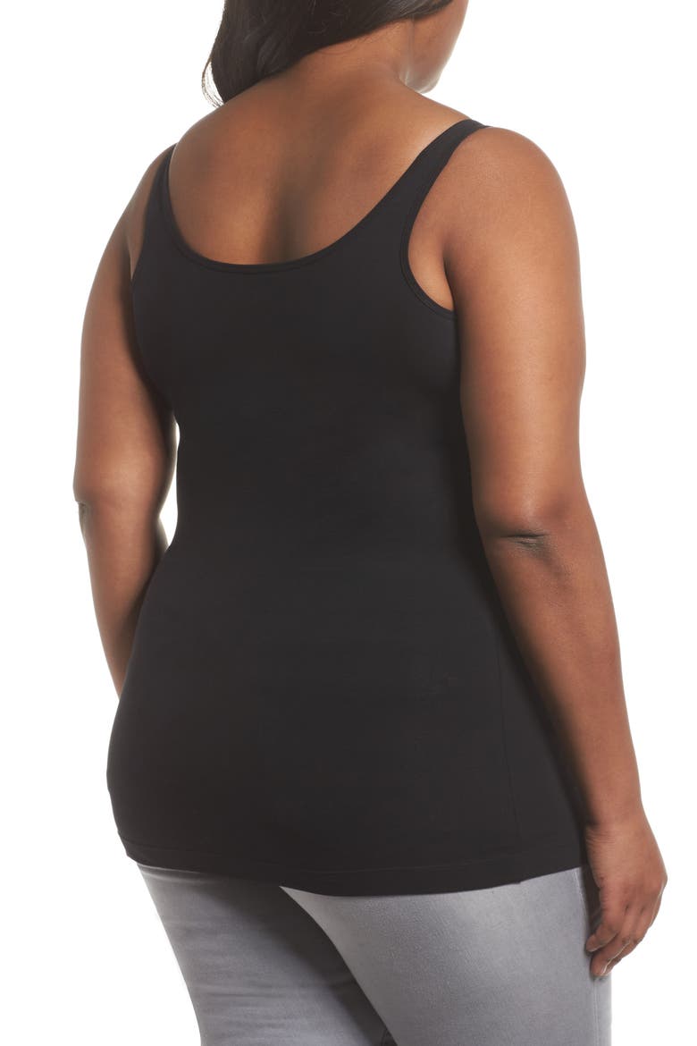 New Slim Strap Tank, Alternate, color, BLACK