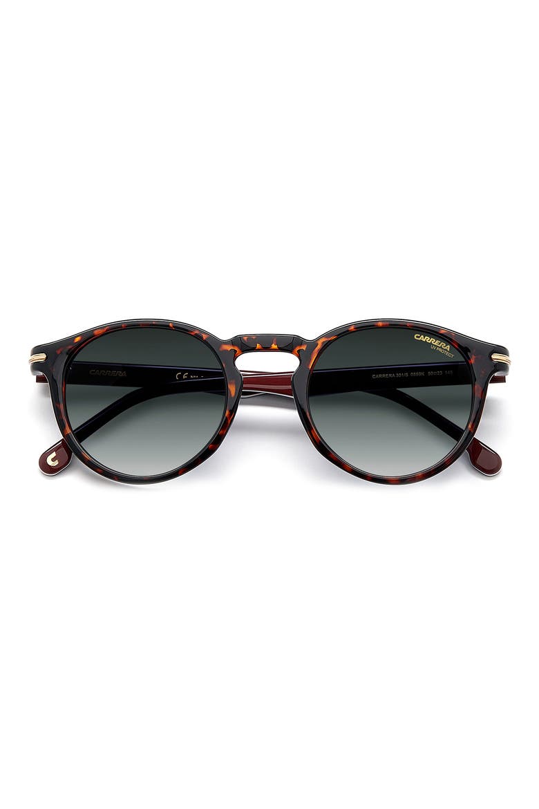 50mm Round Sunglasses, Alternate, color, HAVANA