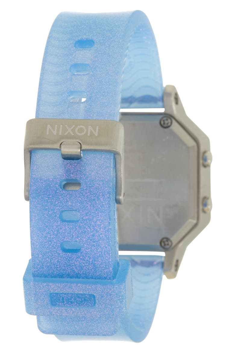 Siren Digital Watch, 36mm, Alternate, color, SILVER / IRIDESCENT