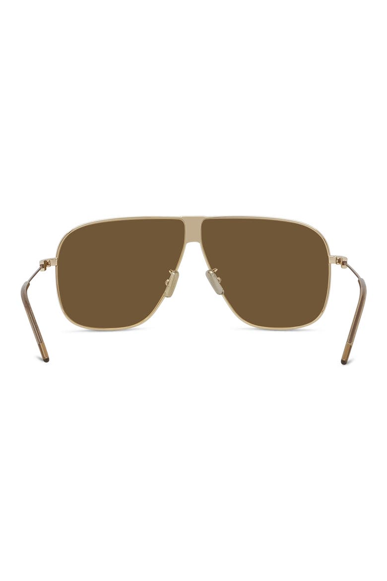 GV Speed 64mm Oversize Mirrored Pilot Sunglasses, Alternate, color, SHINY ENDURA GOLD / BROWN