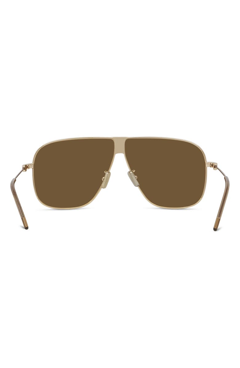 Givenchy GV Speed 64mm Oversize Mirrored Pilot Sunglasses, Alternate, color, Shiny Endura Gold / Brown