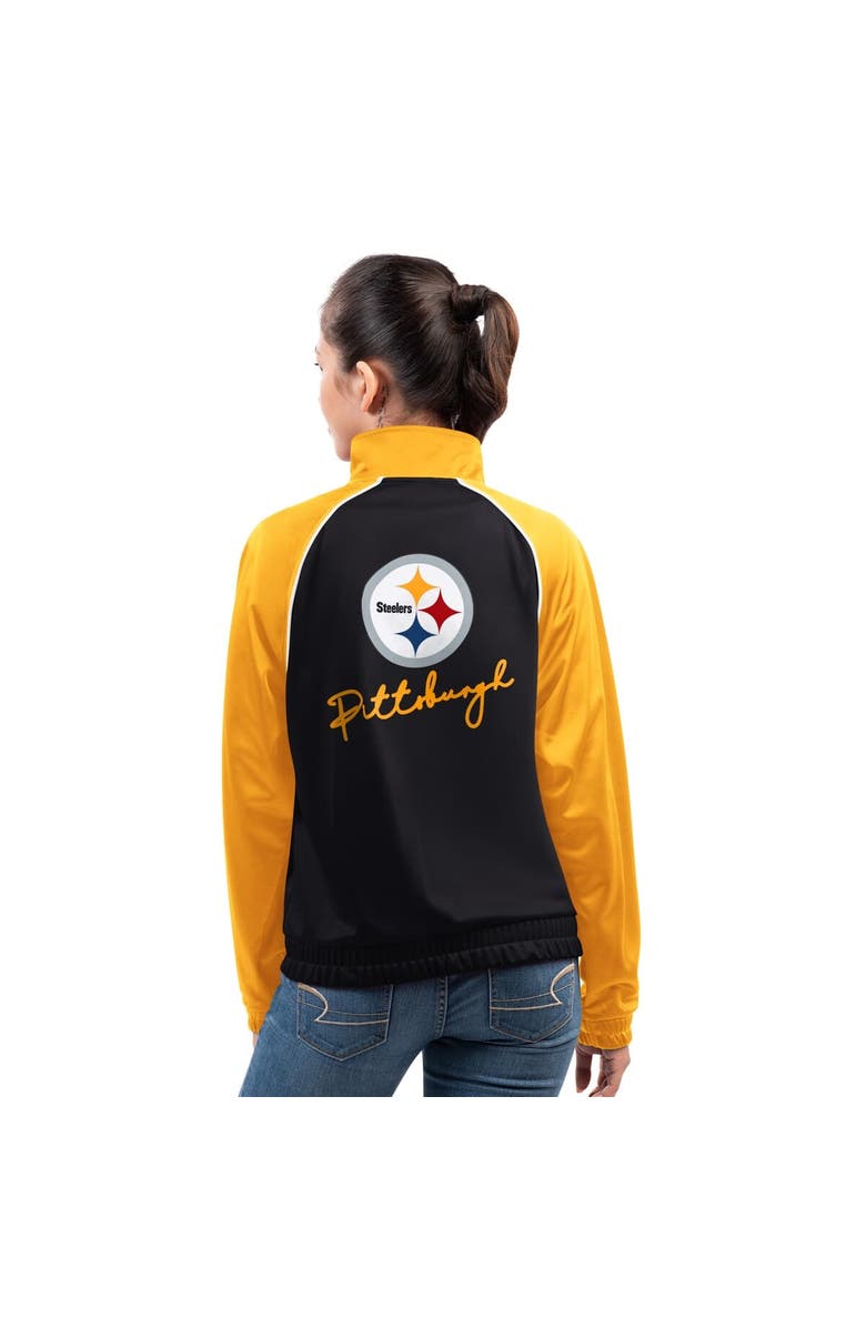G-III 4HER BY CARL BANKS Women's G-III 4Her by Carl Banks Black Pittsburgh Steelers Replay Full-Zip Track Jacket, Alternate, color, Black