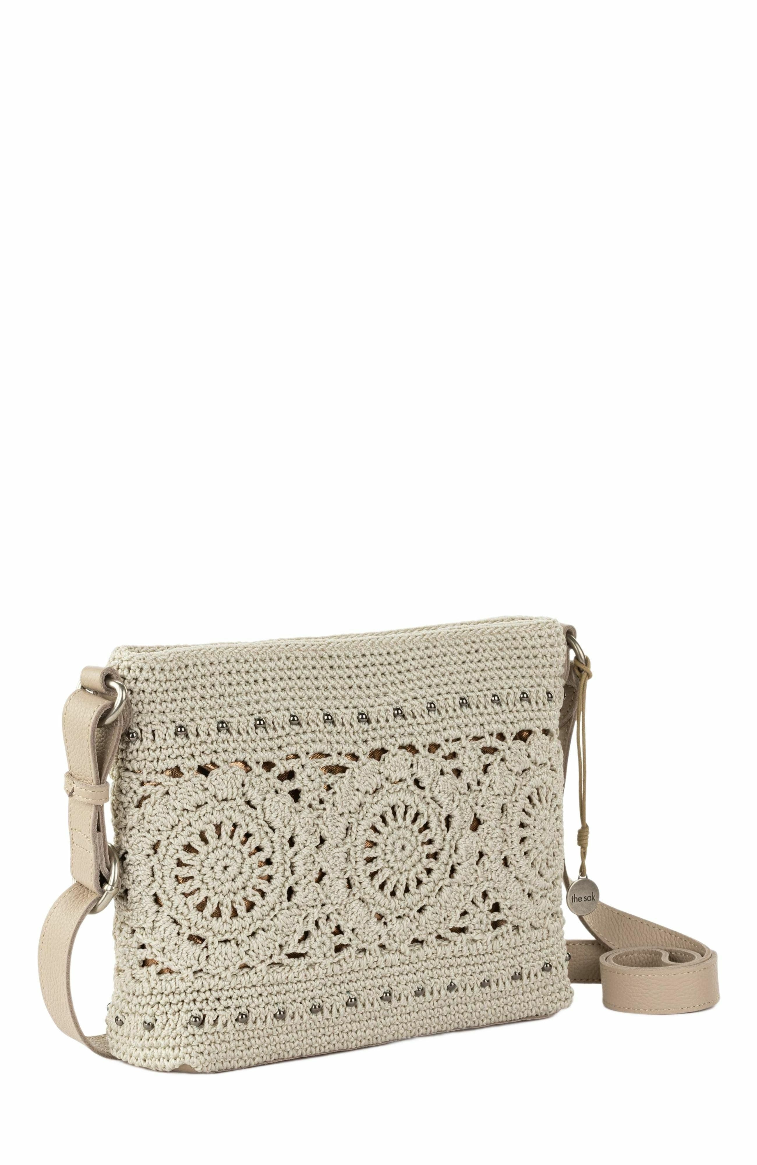 The Sak Melrose Crossbody Leather Bag, Alternate, color, Natural Medallion