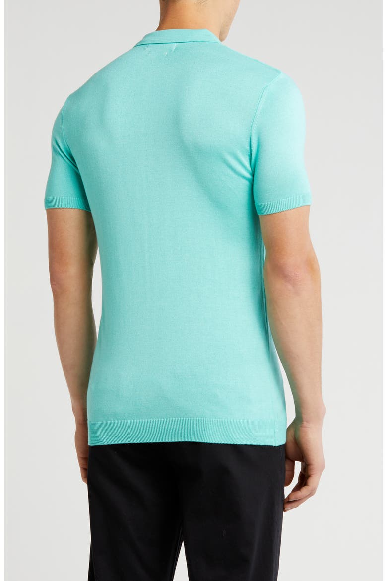Textured Sweater Knit Polo, Alternate, color, TROPIC GREEN