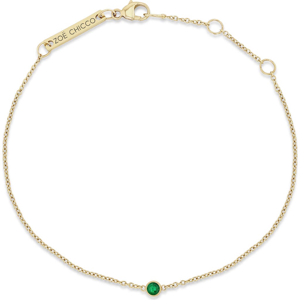 Zoë Chicco Bezel Opal Pendant Bracelet In Gold