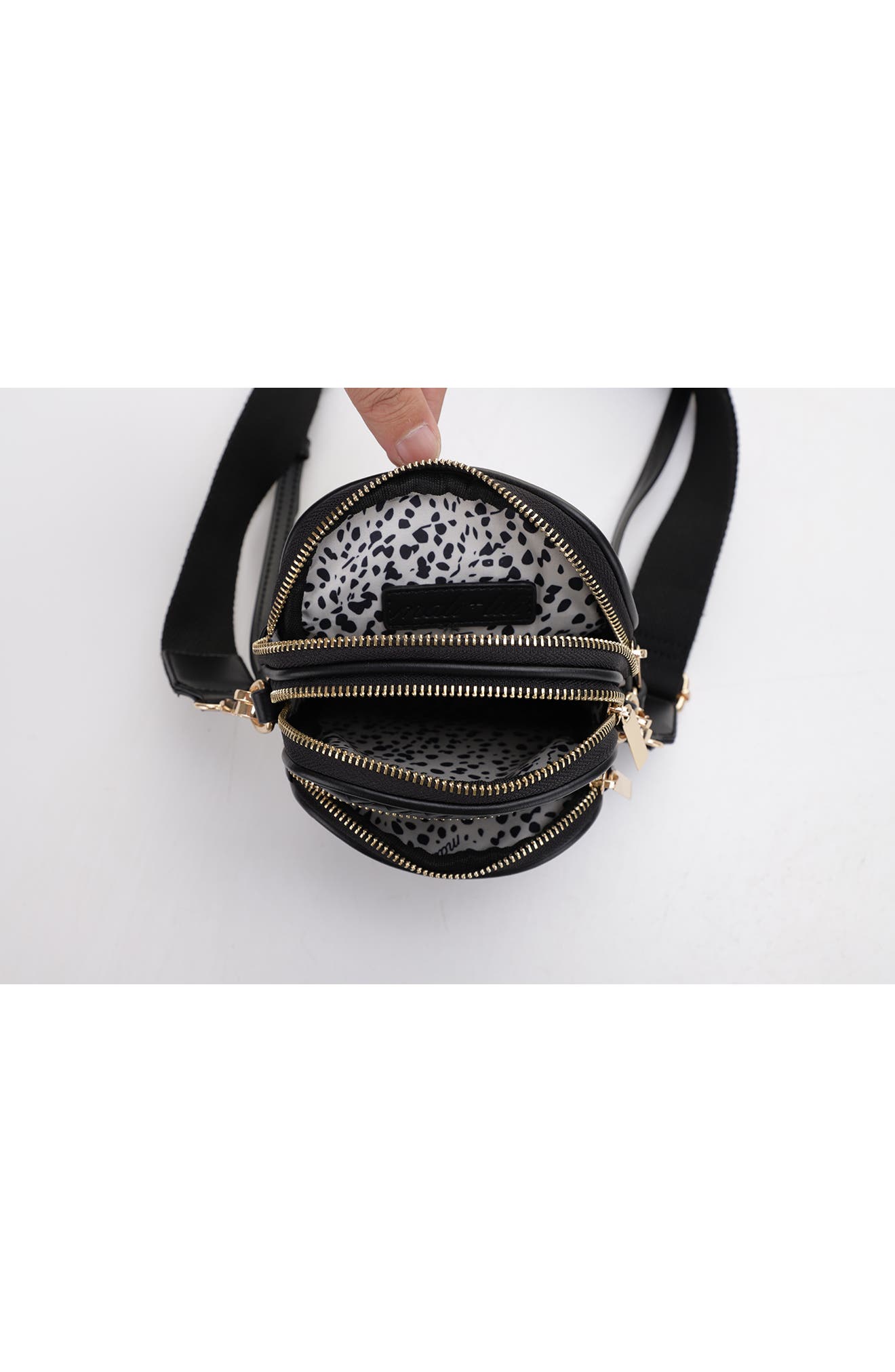 Mali + Lili Josephine Woven Vegan Leather Crossbody Bag, Alternate, color, 