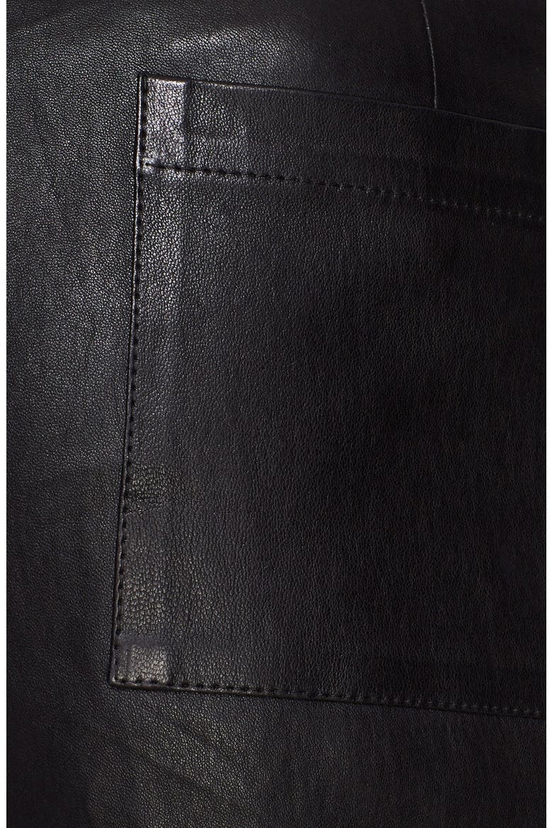 Leather Cigarette Pants, Alternate, color, BLACK