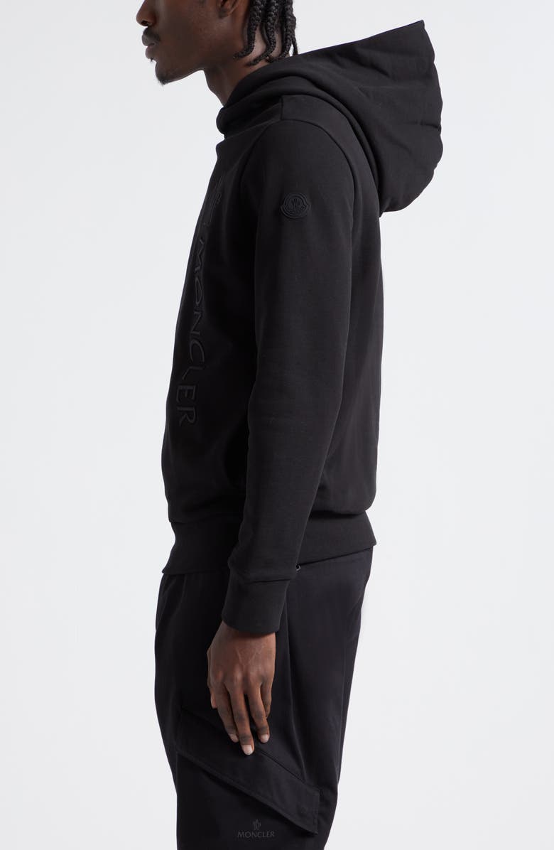 Moncler Embroidered Cotton Logo Hoodie, Alternate, color, 