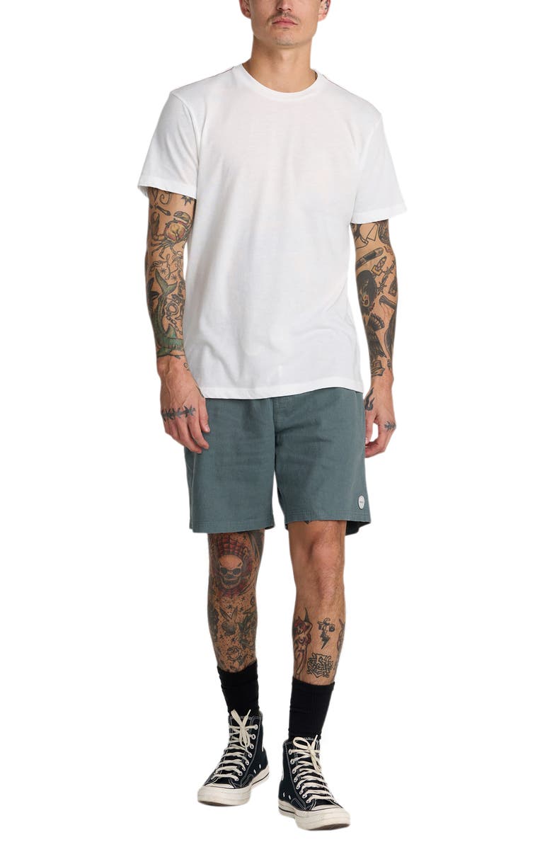 RVCA Sands Stripe Regular Fit Shorts, Alternate, color, Balsam Green