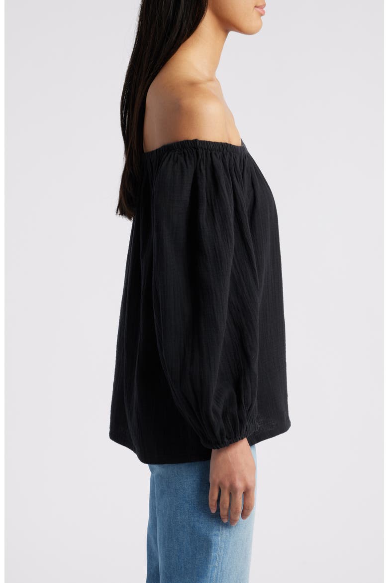 Coral Isle Cotton Top, Alternate, color, BLACK