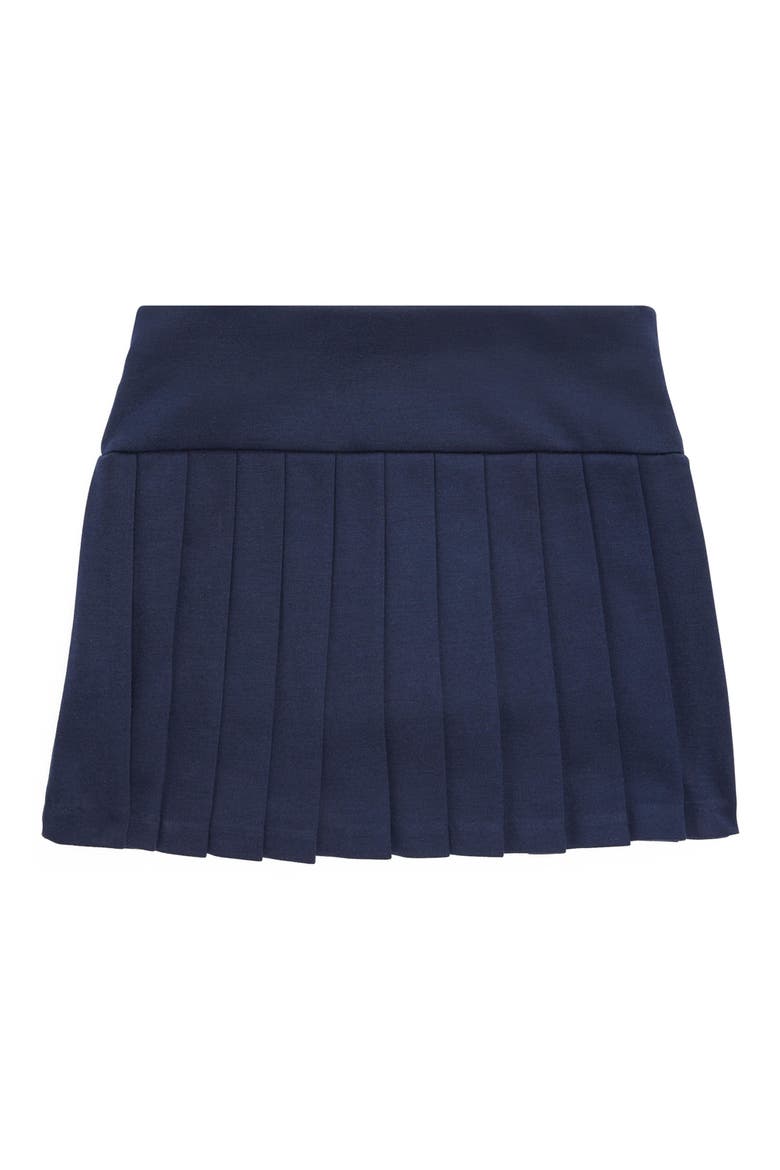 Kids' Roma Pleated Ponte Knit Skort, Alternate, color, NAVY