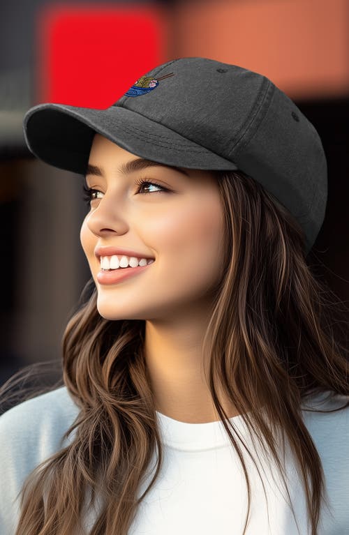 Dalix Noodles Embroidered Casual Cap In Gray