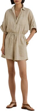 Lauren Ralph Lauren Stripe Linen Romper