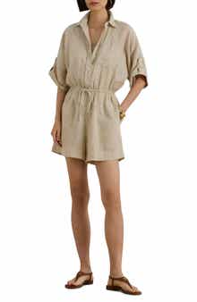 Stripe Linen Romper