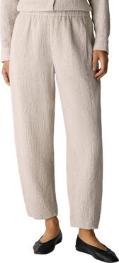 Eileen Fisher Stretch Organic Cotton Ankle Lantern Pants