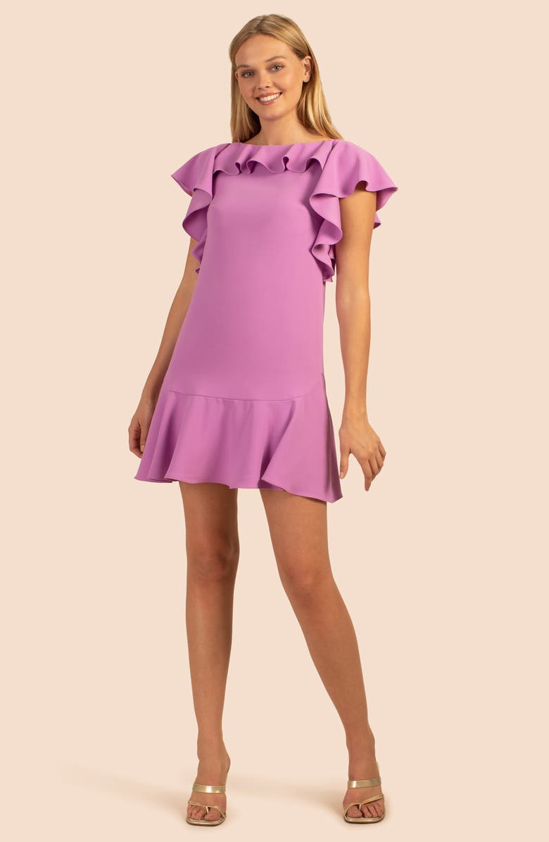 Trina Turk Brigitta Ruffle Dress, Alternate, color, Wisteria