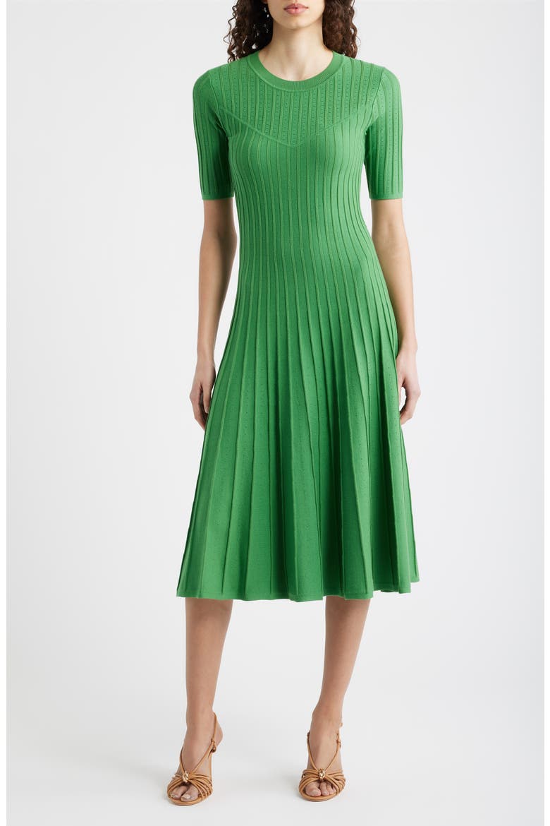 The Wanda Fit & Flare Sweater Dress, Main, color, MEADOW