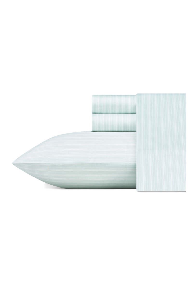 Lottie Pastel Blue Cotton Sateen King Sheet Set, Main, color, PASTEL BLUE