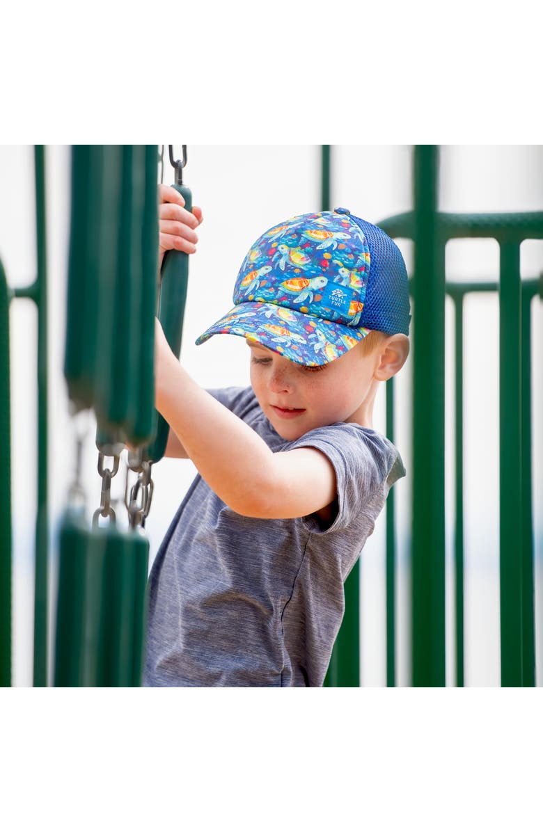 Turtle Fur Kids Quest Trucker Hat, Alternate, color, Navy