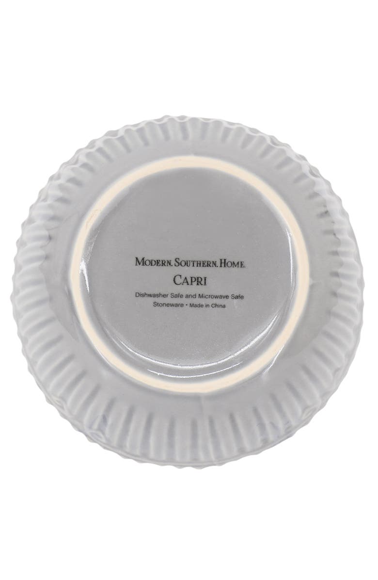 Modern Southern Home Capri 6 piece 6in Stoneware Embossed Cereal Bowl Set, Alternate, color, Grey