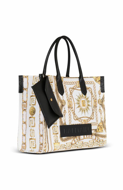 Balmain B-army Medium Tote Bag In Gold