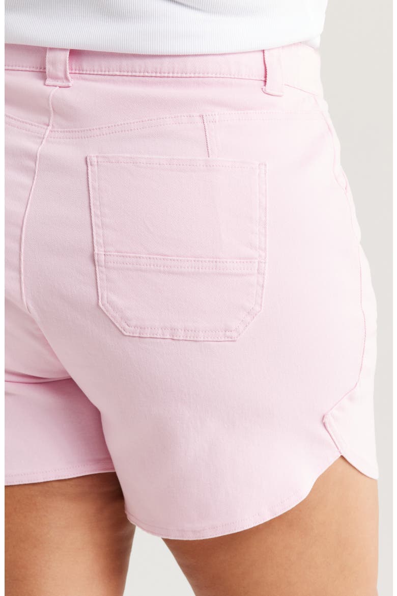 Skyrise High Waist Dolphin Hem Denim Shorts, Alternate, color, FROSTY ORCHID